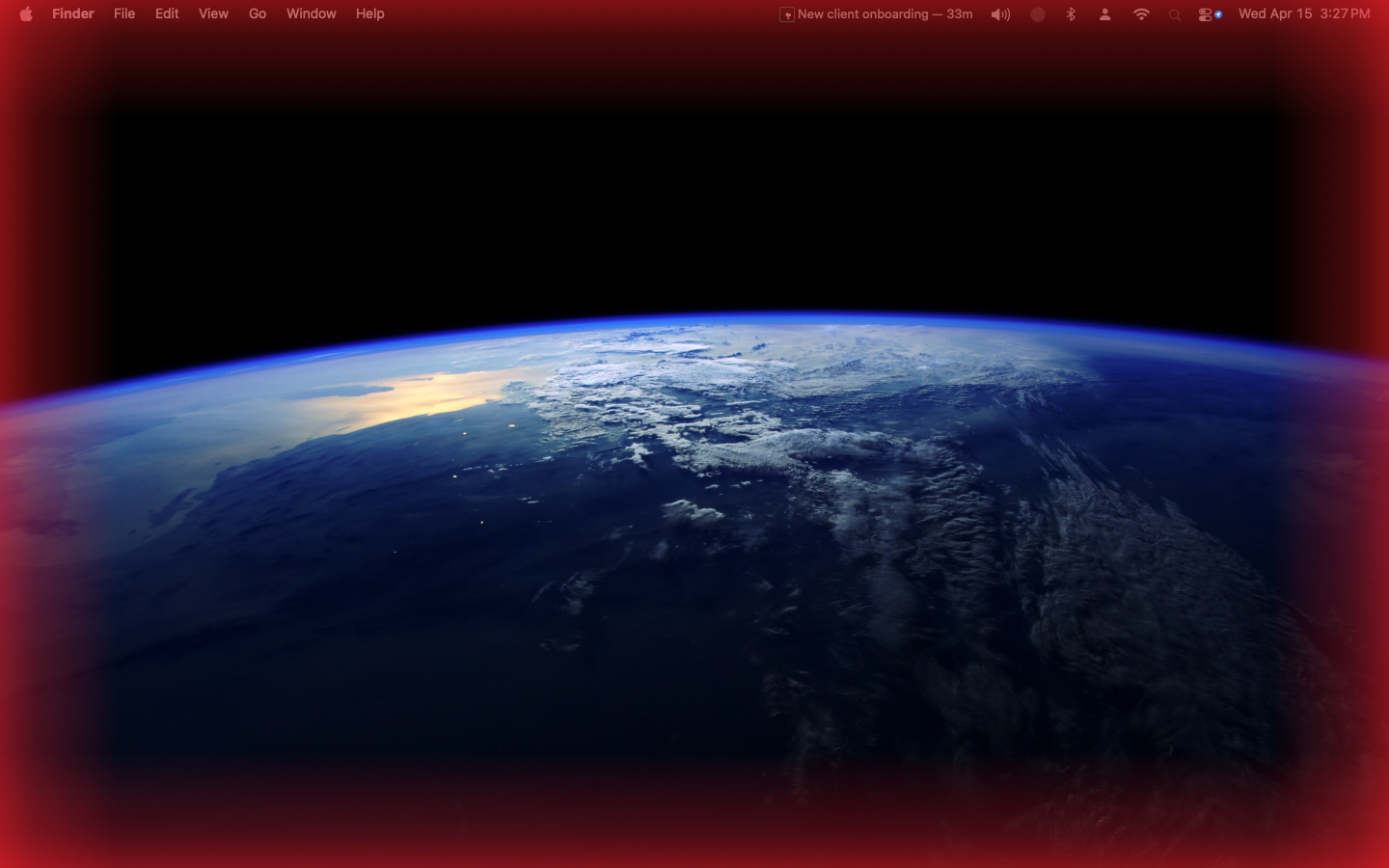 Gradient pattern — red urgency glow around screen edges