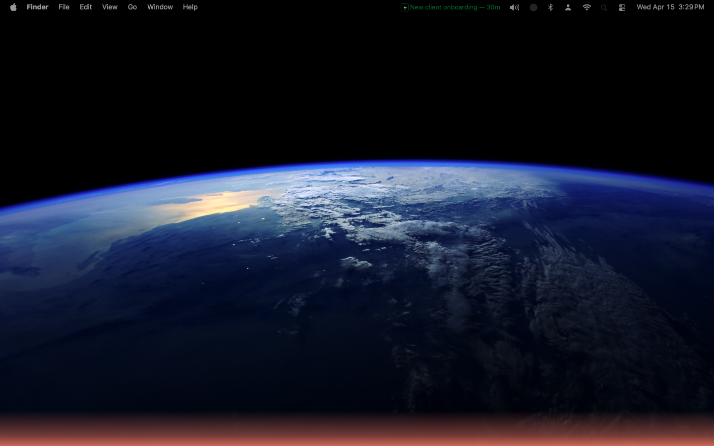 Wave pattern — subtle glow along screen edge